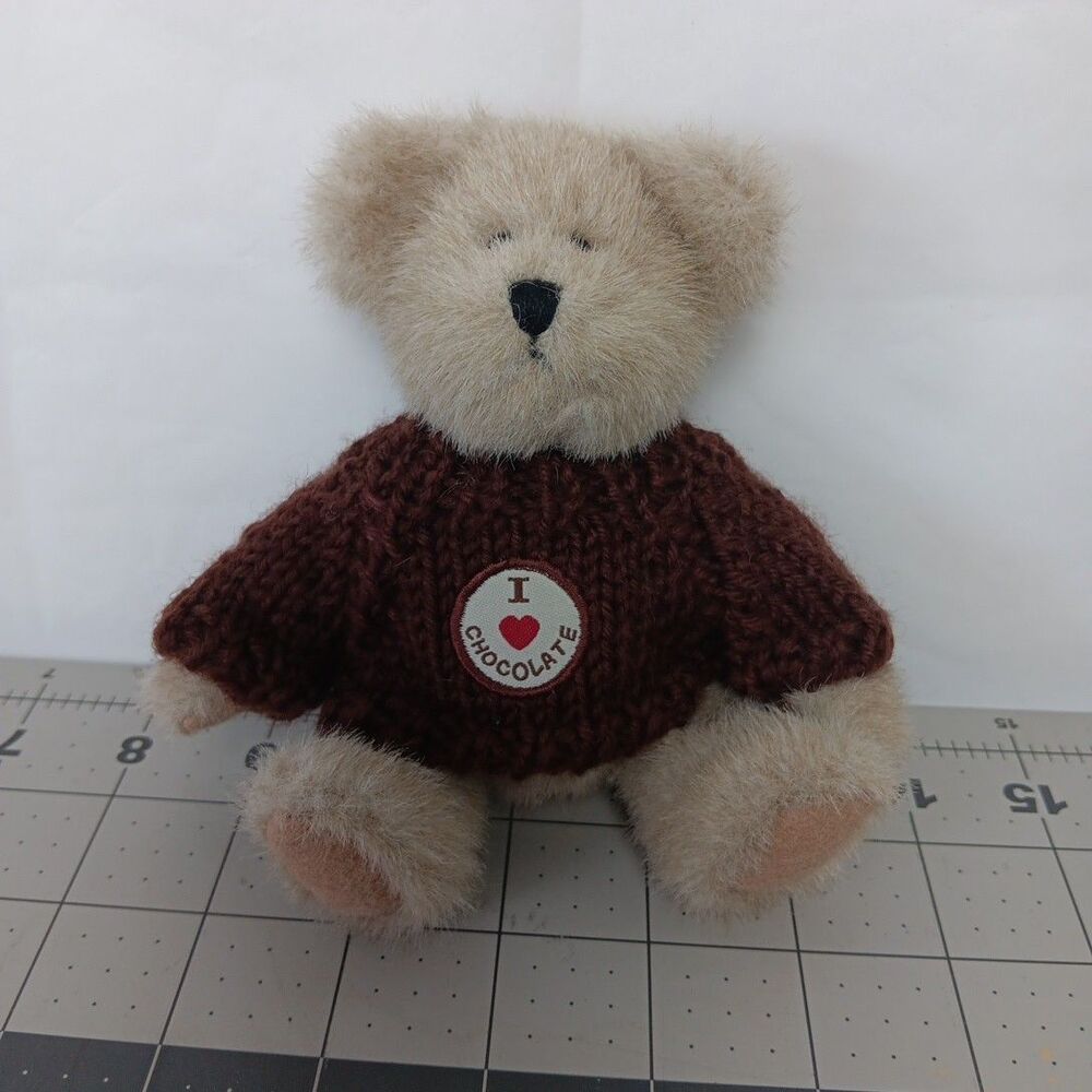 Boyds Bears Bear Plush 6 Inches I Love Chocolate Brown Sweater Retired